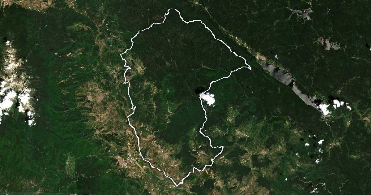 Imagine din satelit cu limita trasată: Gărmen