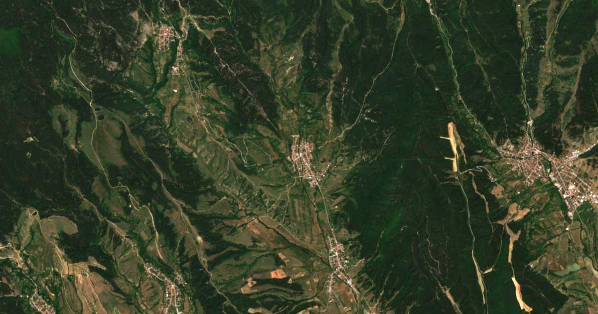 Hartă satelitară: Gorno Dragliște