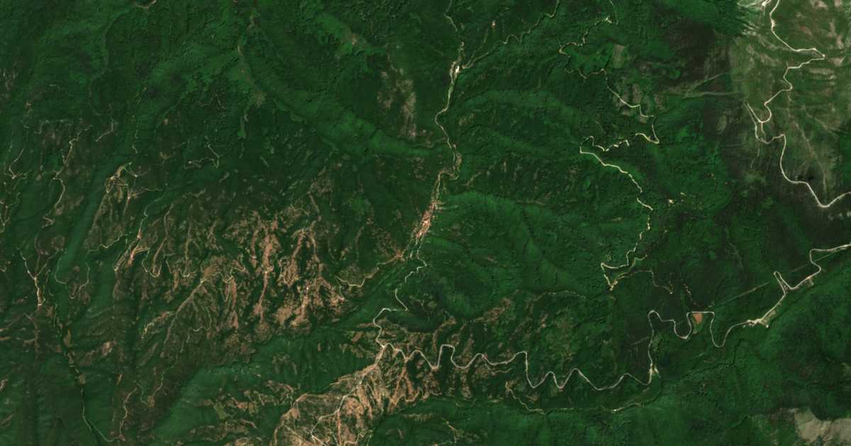 Hartă satelitară: Pirin