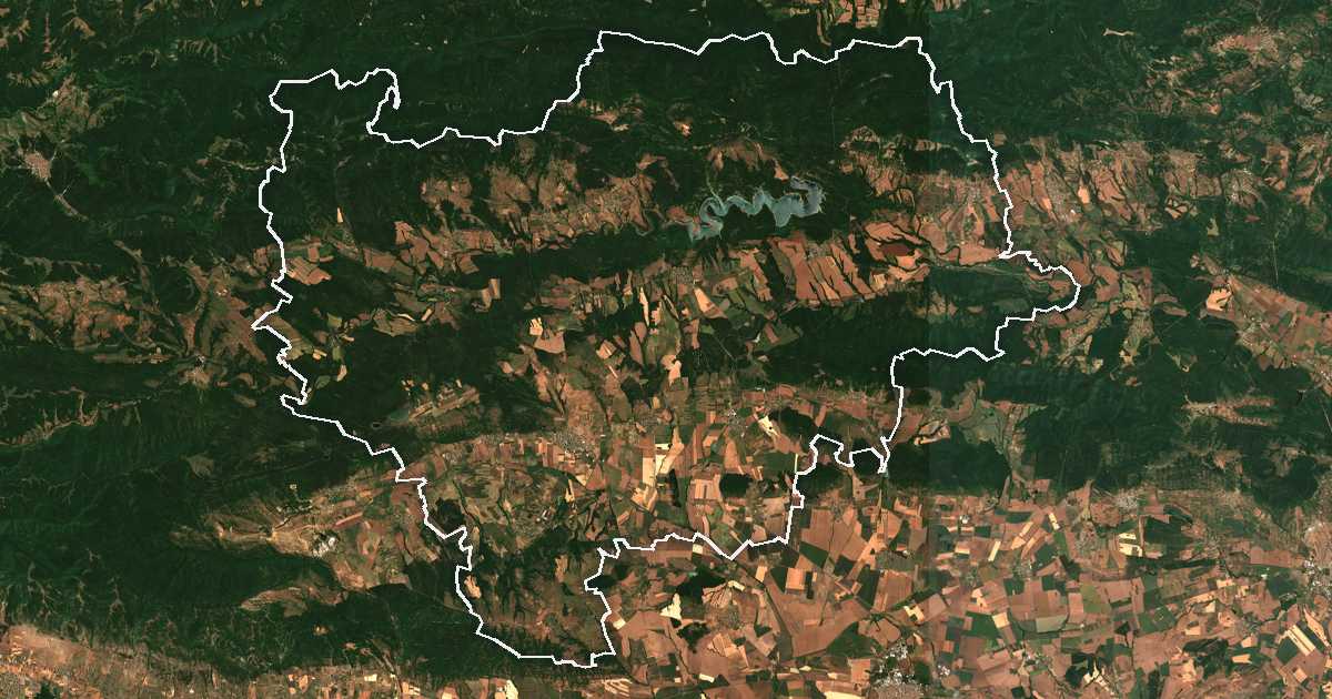 Imagine din satelit cu limita trasată: Sungurlare