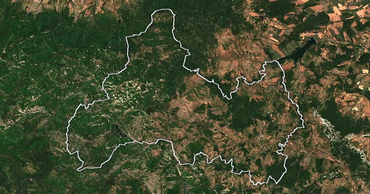 Imagine din satelit cu limita trasată: Cernoocene
