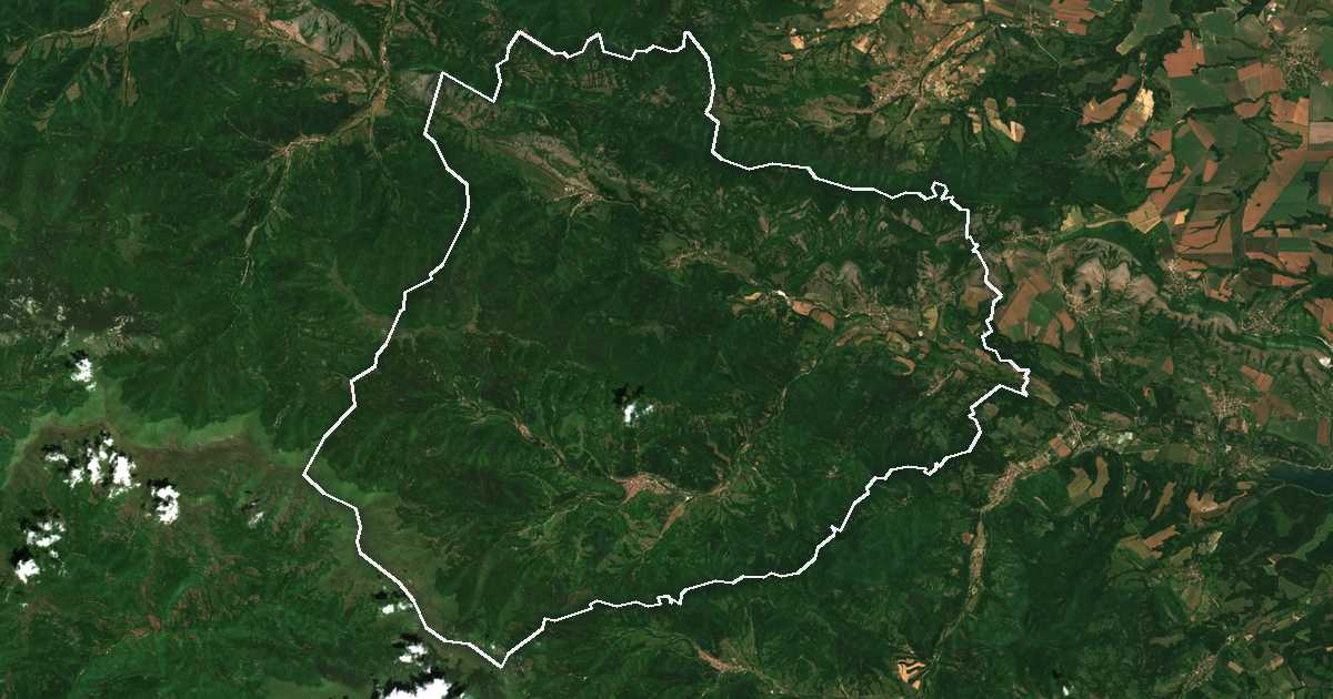 Imagine din satelit cu limita trasată: Ciprovți