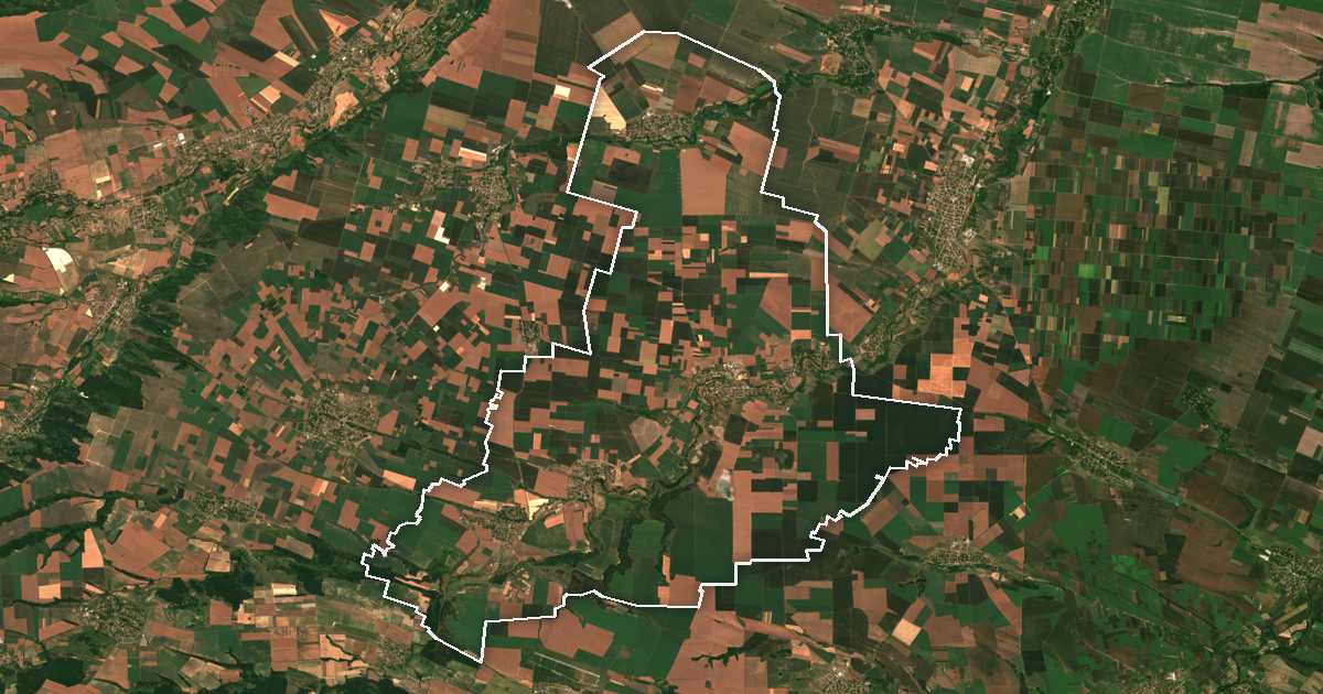 Imagine din satelit cu limita trasată: Iakimovo