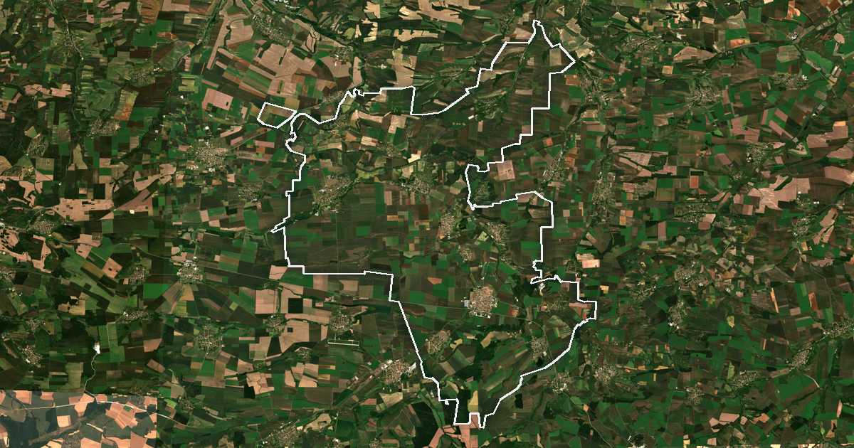 Imagine din satelit cu limita trasată: Levski
