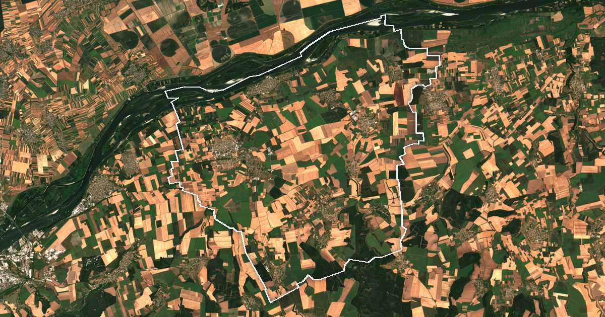 Imagine din satelit cu limita trasată: Slivo Pole