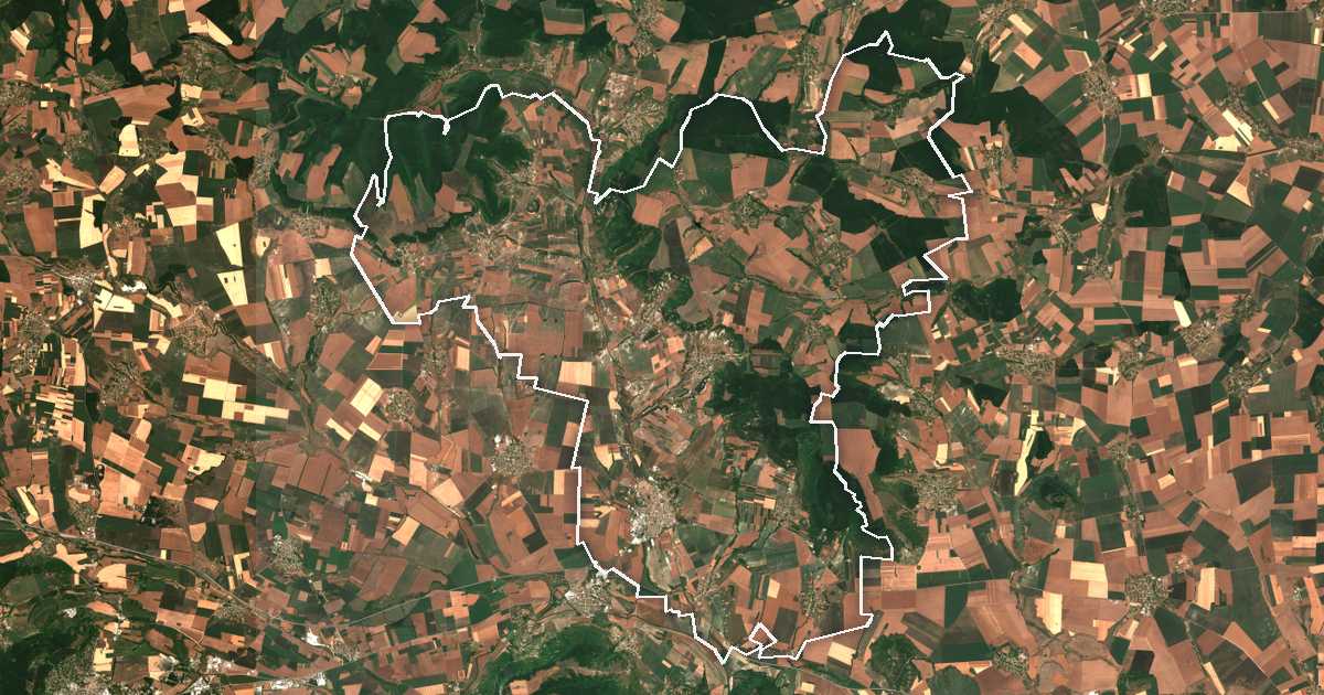 Imagine din satelit cu limita trasată: Novi Pazar