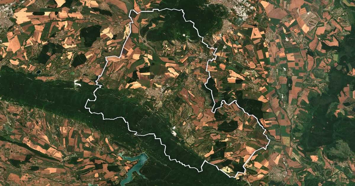 Imagine din satelit cu limita trasată: Veliki Preslav