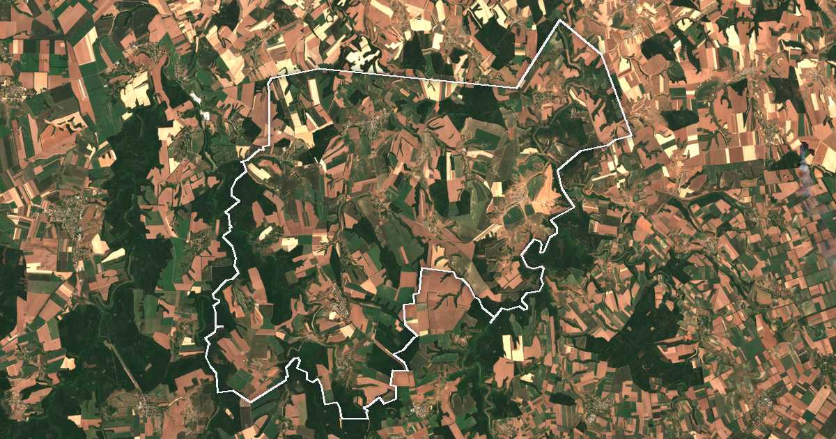 Imagine din satelit cu limita trasată: Kainardja