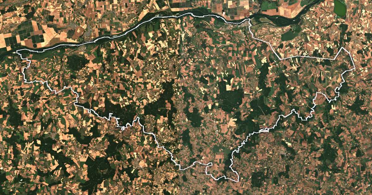 Imagine din satelit cu limita trasată: Silistra
