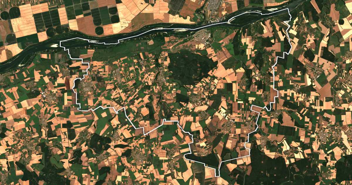 Imagine din satelit cu limita trasată: Tutrakan