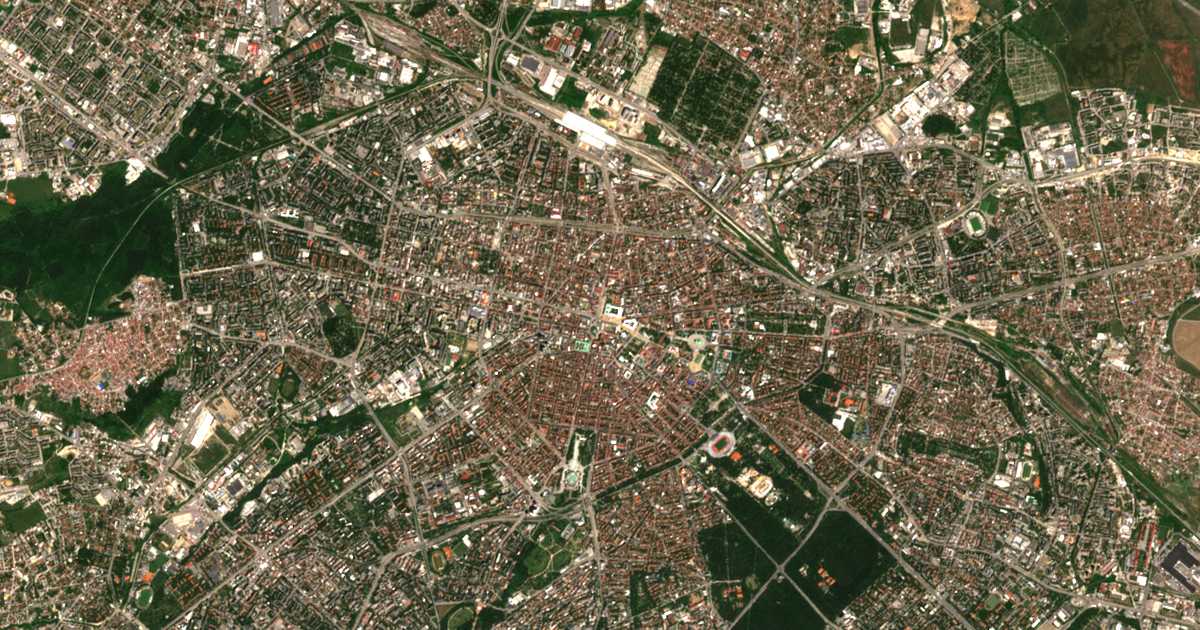 Hartă satelitară: Sofia