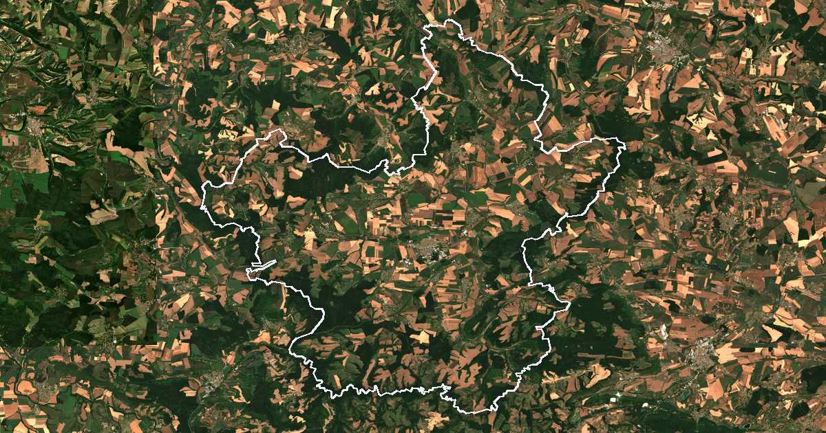 Imagine din satelit cu limita trasată: Popovo