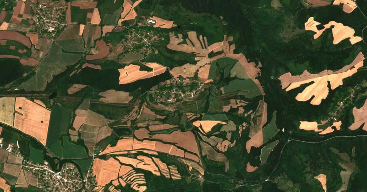 Hartă satelitară: Balkanți