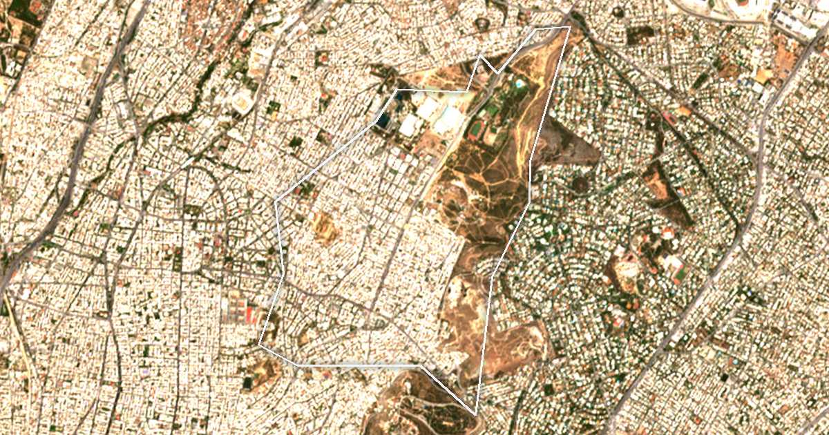 Imagine din satelit cu limita trasată: Galatsion