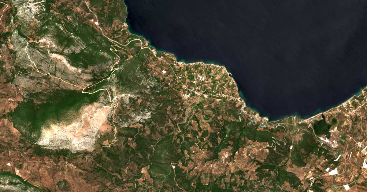 Hartă satelitară: Kalloní