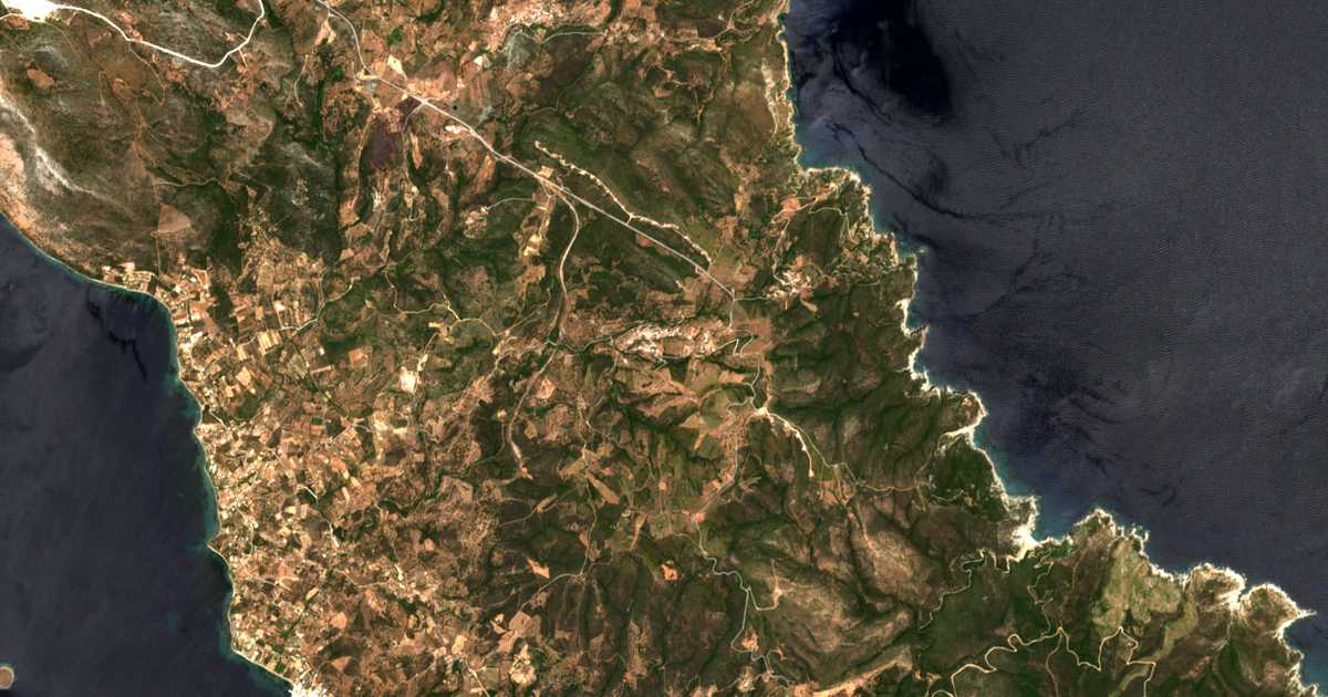 Hartă satelitară: Polypótamos