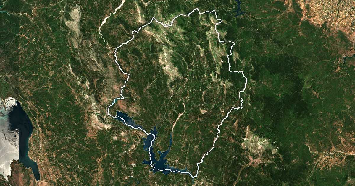 Imagine din satelit cu limita trasată: Dímos Agráfon
