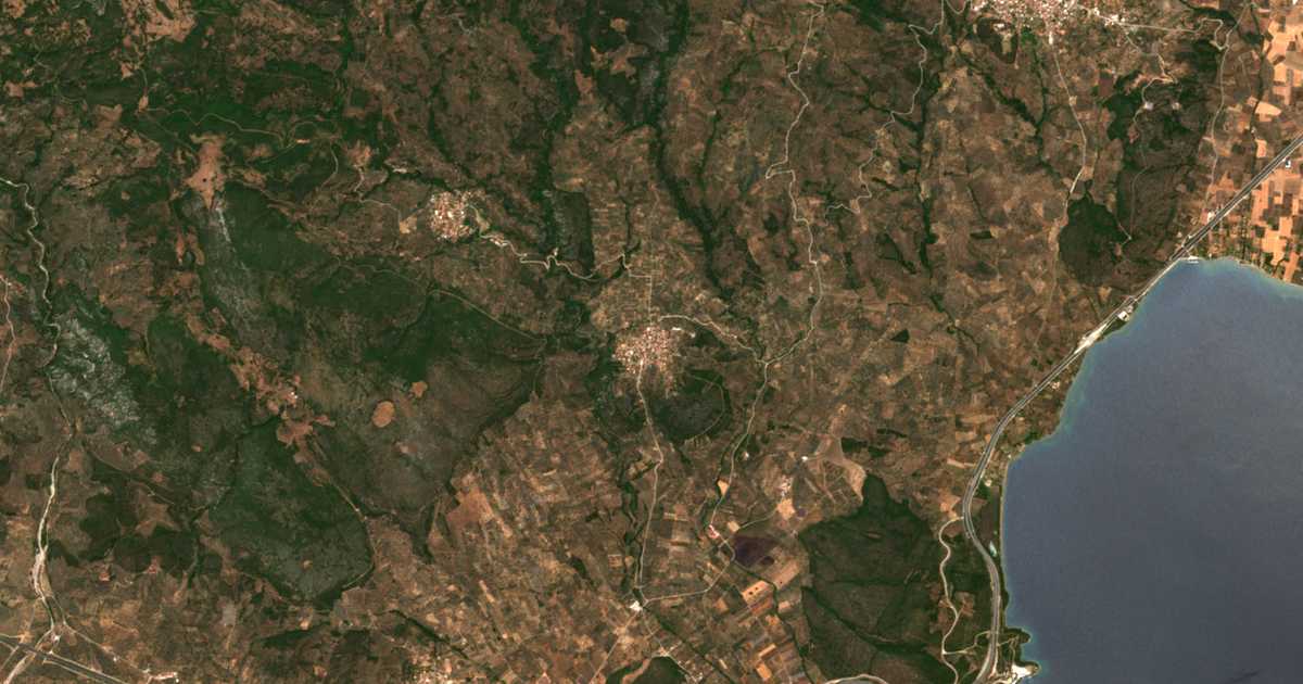 Hartă satelitară: Néa Spartiá