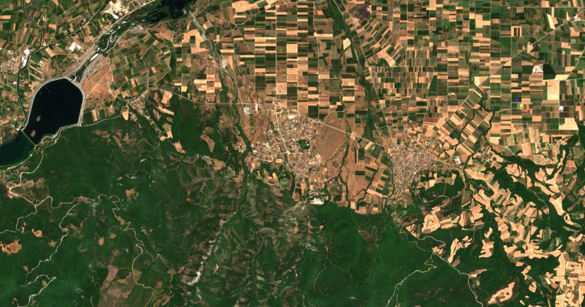 Hartă satelitară: Vergína