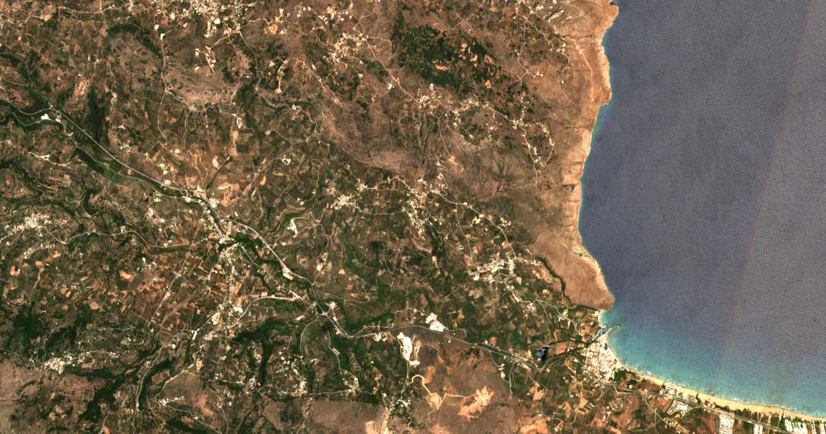 Hartă satelitară: Kalamítsion Amygdálion