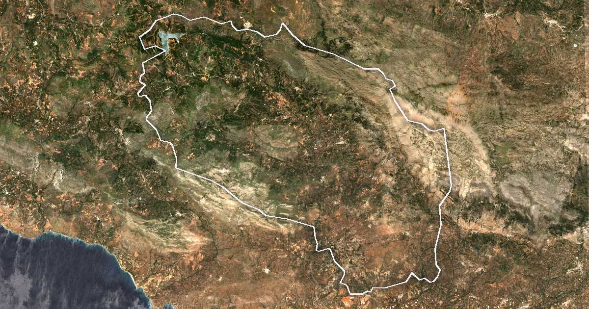Imagine din satelit cu limita trasată: Dímos Amáriou