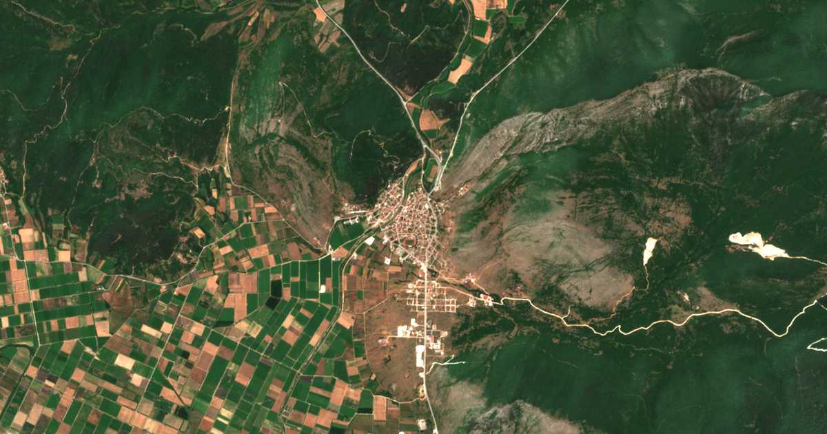 Hartă satelitară: Káto Nevrokópion