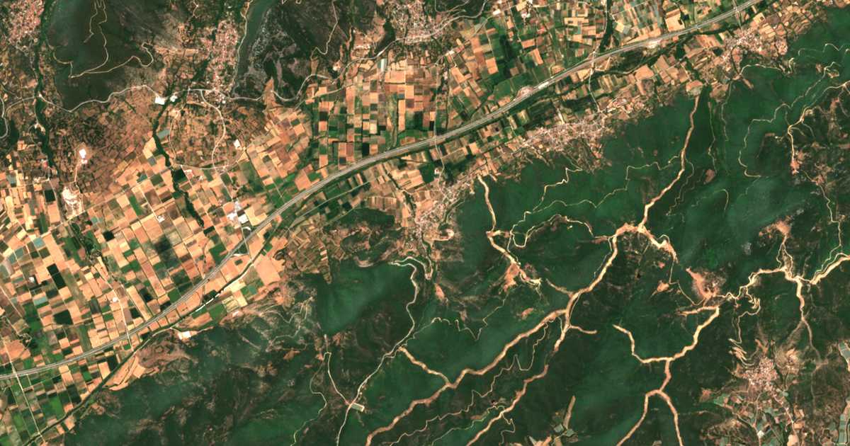 Hartă satelitară: Sidirochórion