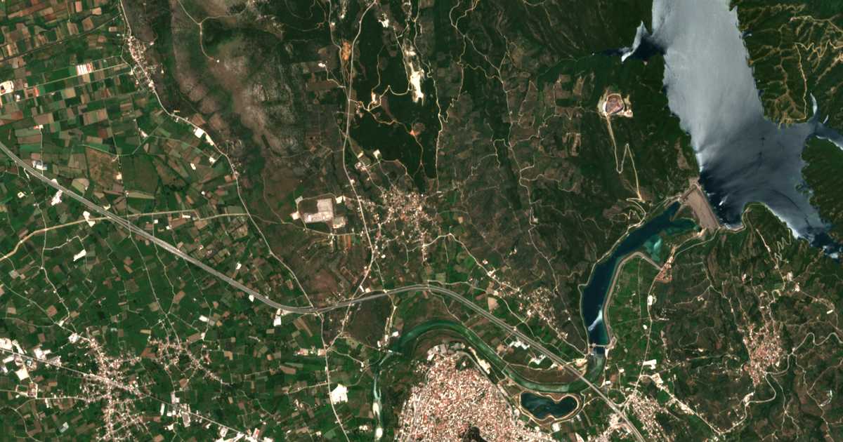 Hartă satelitară: Grammenítsa