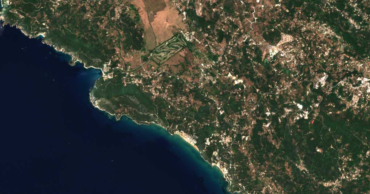 Hartă satelitară: Kokkinógeia