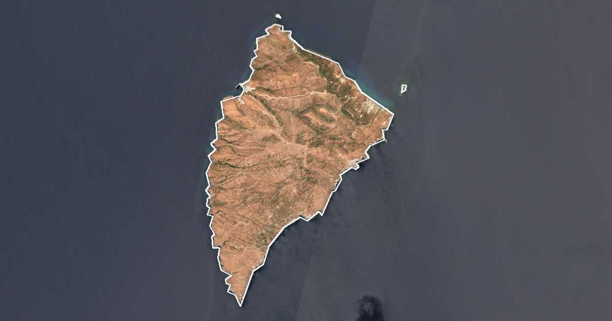 Imagine din satelit cu limita trasată: Dímos Agíou Efstratíou