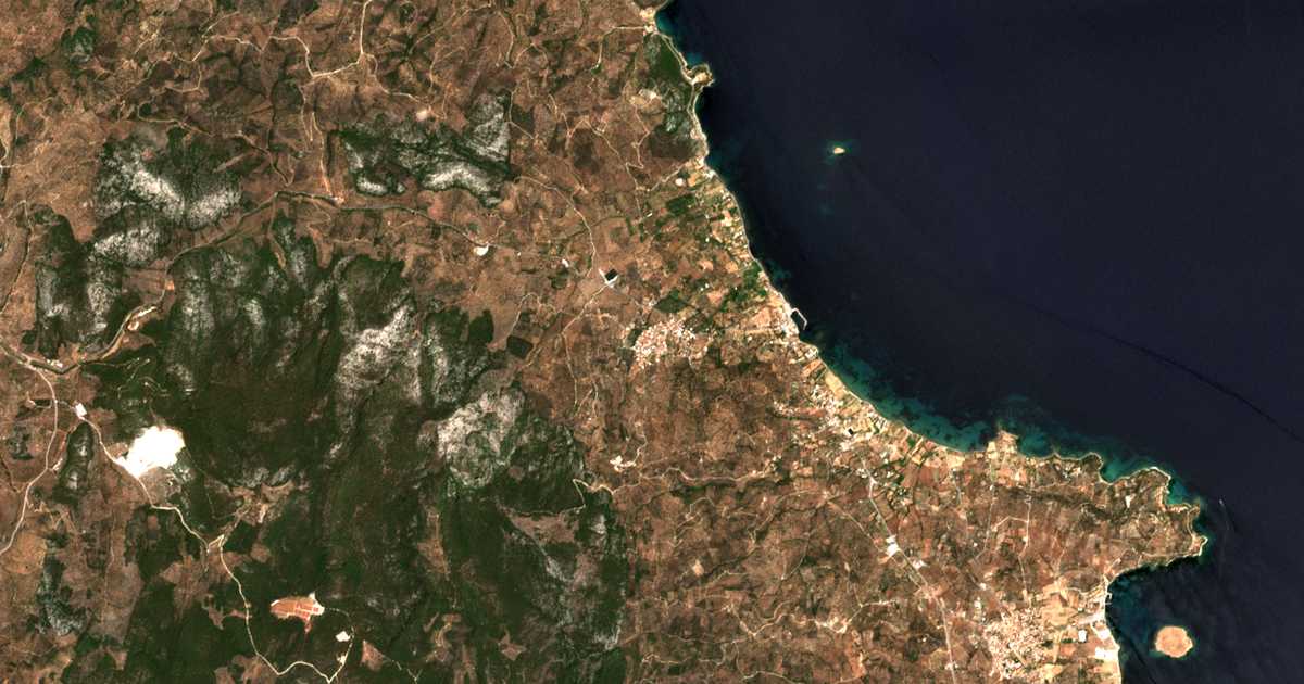 Hartă satelitară: Loutrópolis Thermís