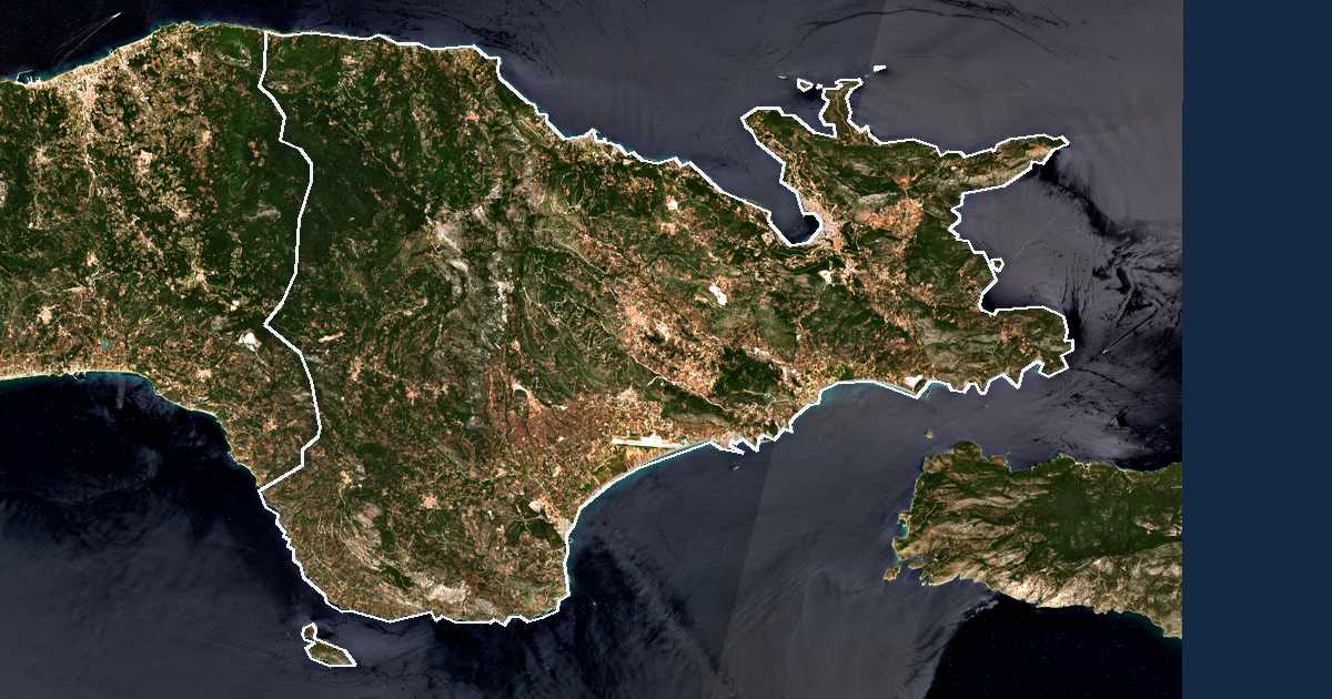 Imagine din satelit cu limita trasată: Dímos Anatolikís Sámou
