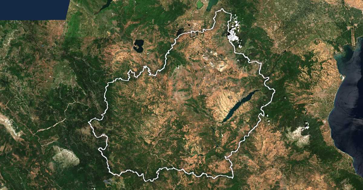 Hartă satelitară: Nomós Kozánis kai Grevenón
