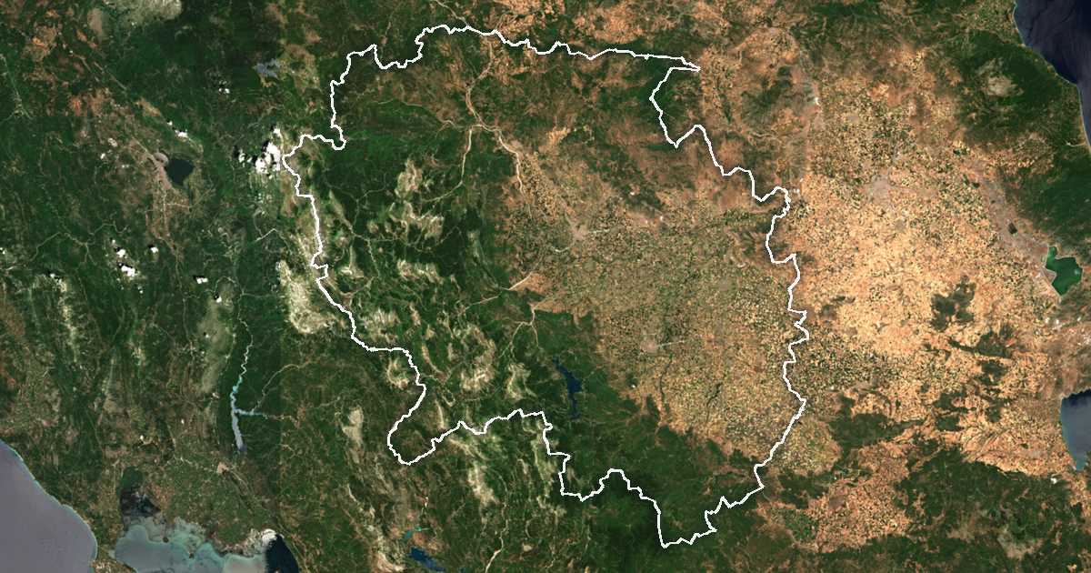 Hartă satelitară: Nomós Trikálon kai Kardítsas