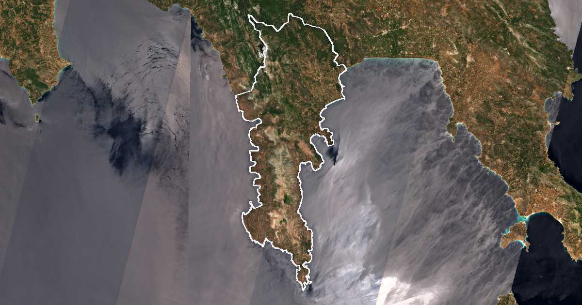 Imagine din satelit cu limita trasată: Dímos Anatolikís Mánis