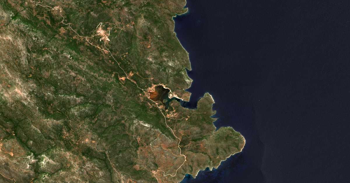 Hartă satelitară: Limín Iérakos