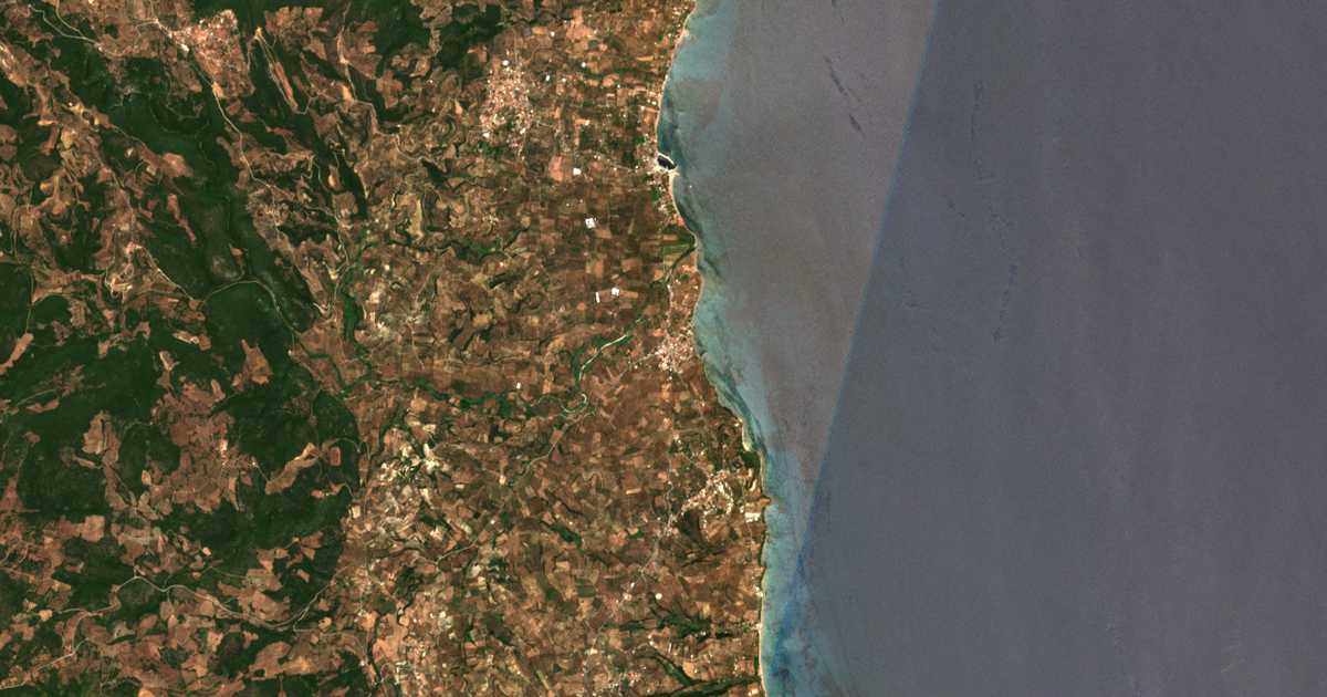 Hartă satelitară: Néa Koróni