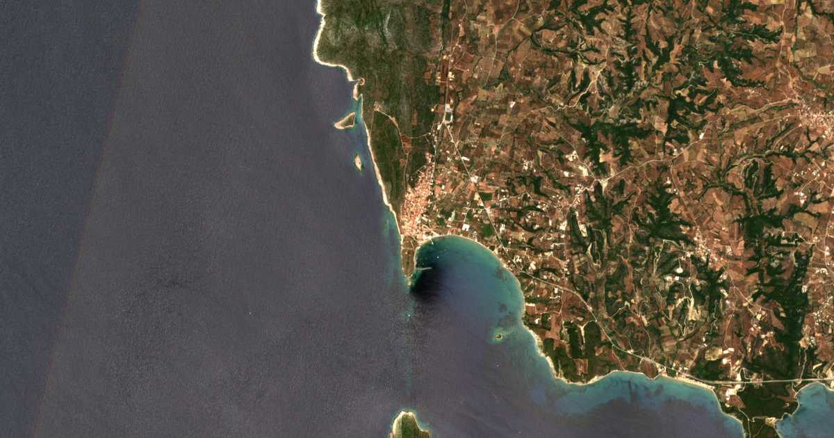 Hartă satelitară: Methoni