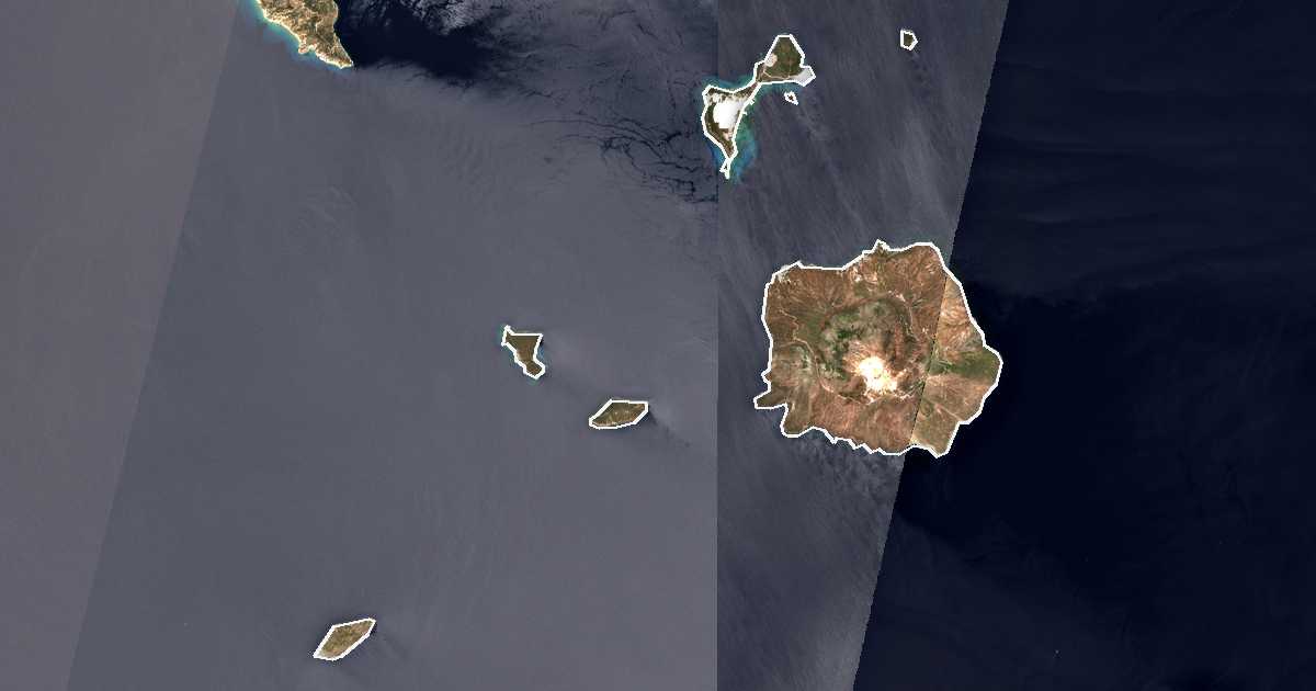 Imagine din satelit cu limita trasată: Dímos Nisýrou