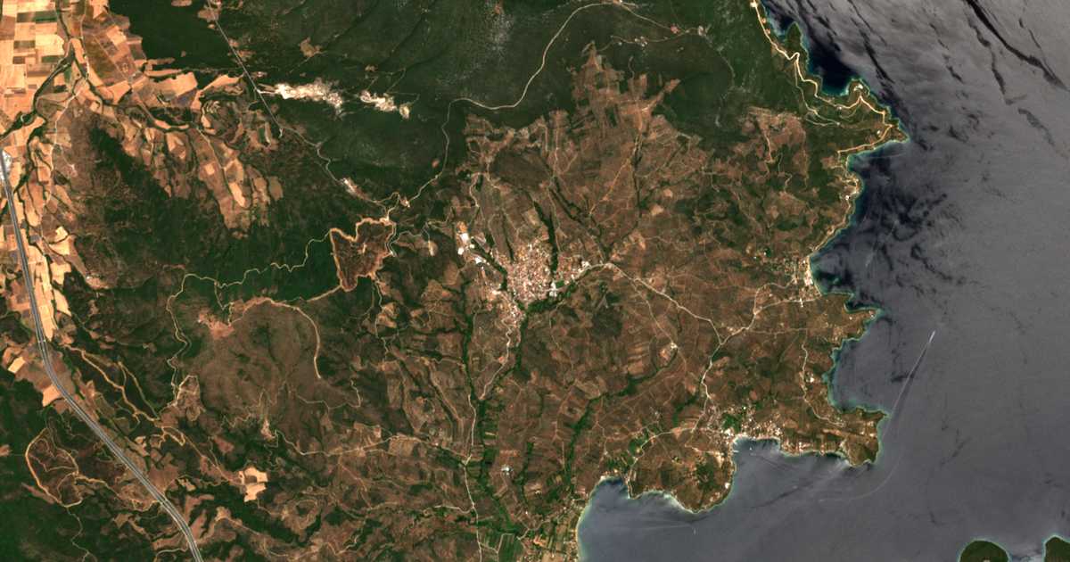 Hartă satelitară: Pteleós