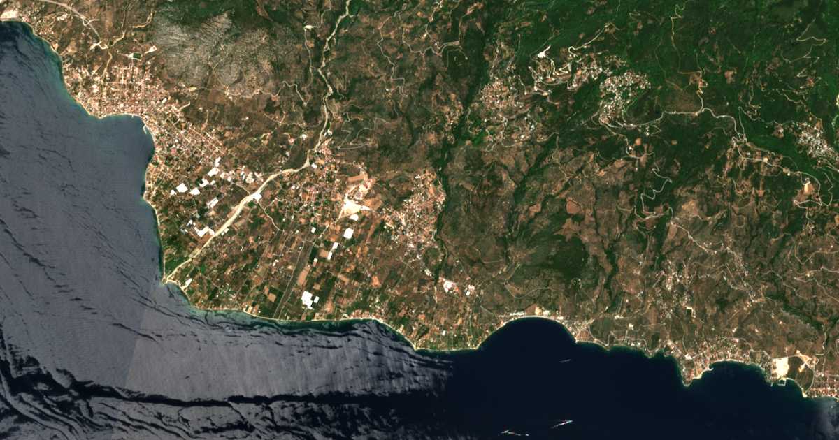 Hartă satelitară: Áno Lechónia