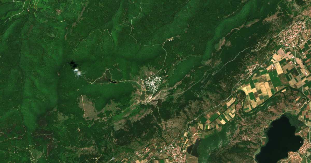 Hartă satelitară: Nymfaio