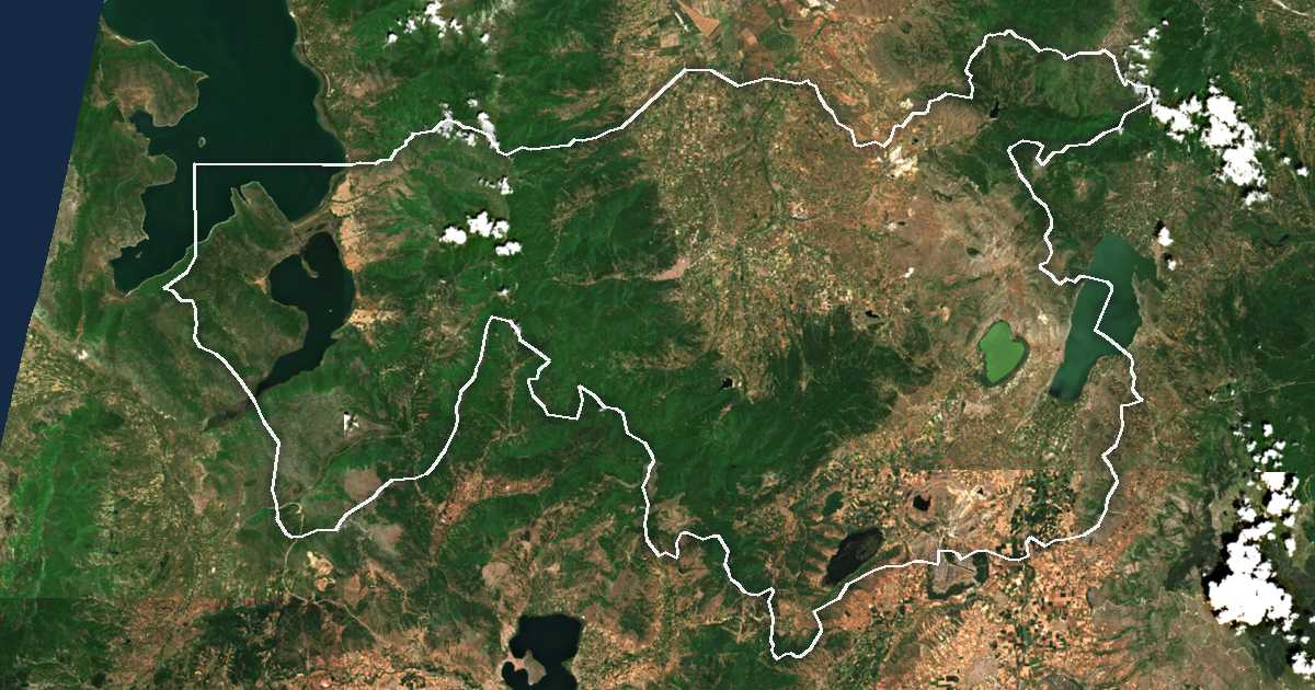 Imagine din satelit cu limita trasată: Florina