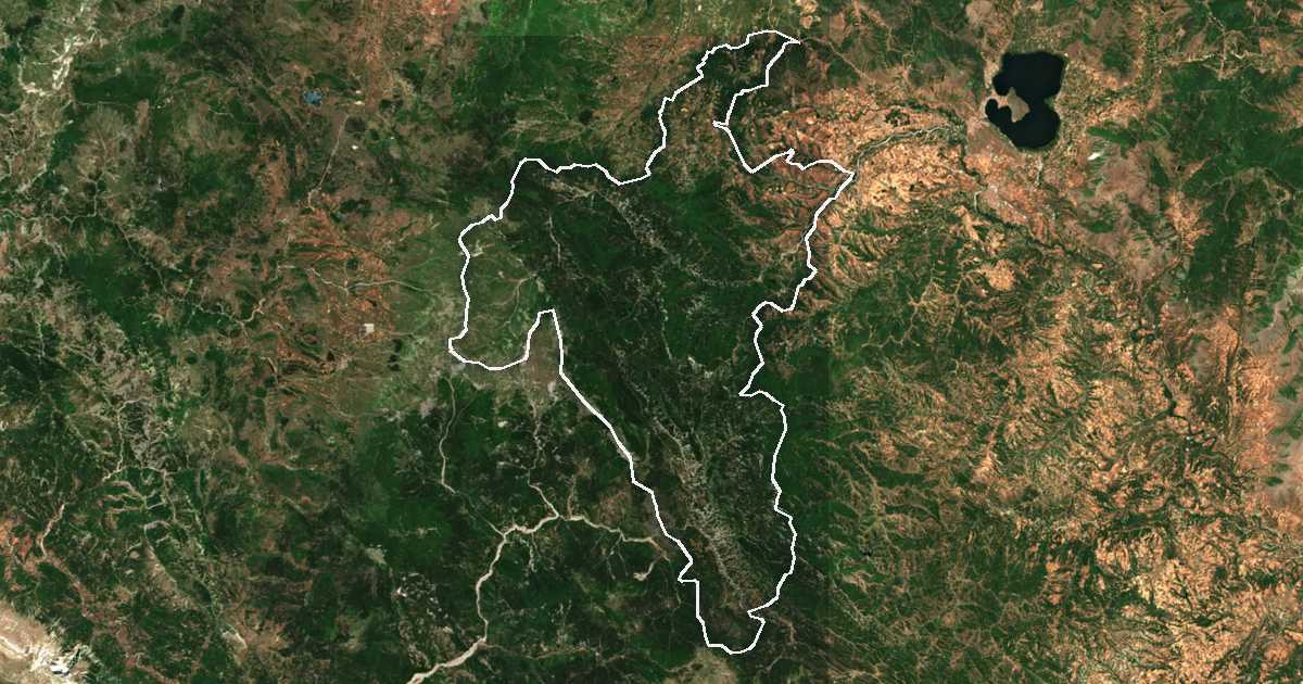 Imagine din satelit cu limita trasată: Dímos Nestoríou